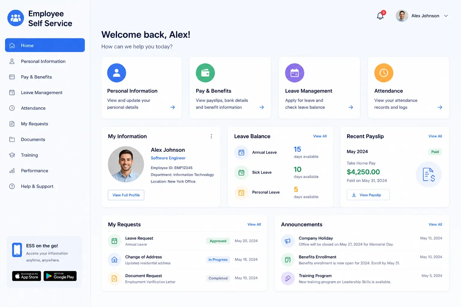 Employee Self-Service Application